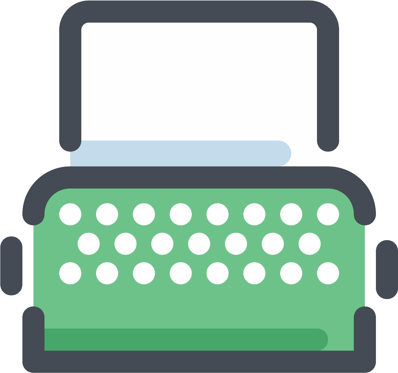 Typewriter With Paper Icon - Typewriter Clipart (1600x1600), Png Download