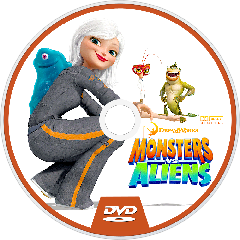 Aliens Dvd Disc Image - Monsters Vs Aliens Monsters Inc Clipart (1000x1000), Png Download