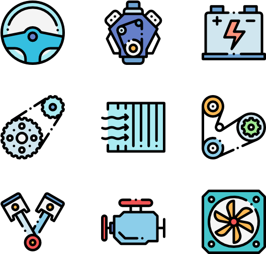 Image Black And White Download Mechanical Engineering - Clipart Of Car Engine Png Transparent Png (600x564), Png Download