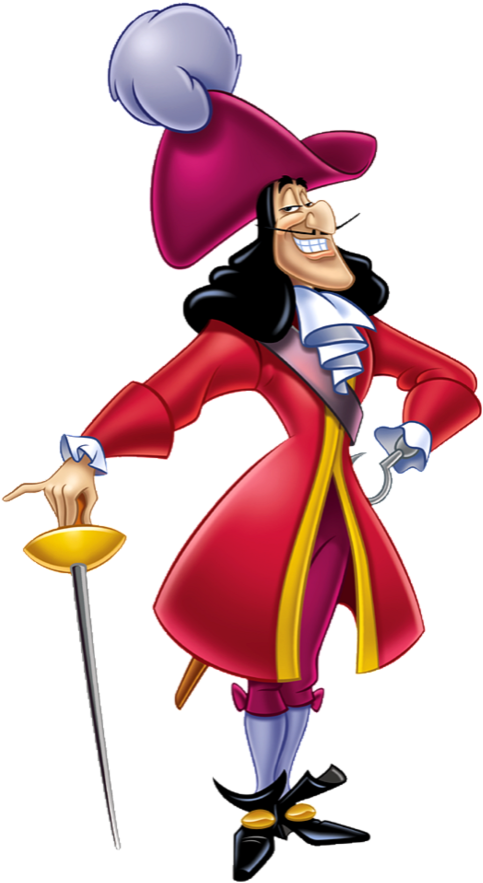 Captain Hook - Captain Hook Disney Villains Clipart (516x898), Png Download