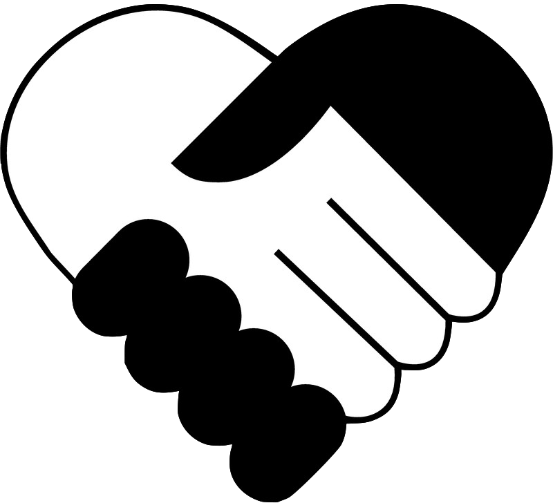 Take A Look At Our Team Page And Meet The Individuals - Black And White Hand Shaking Cartoon Clipart (800x728), Png Download