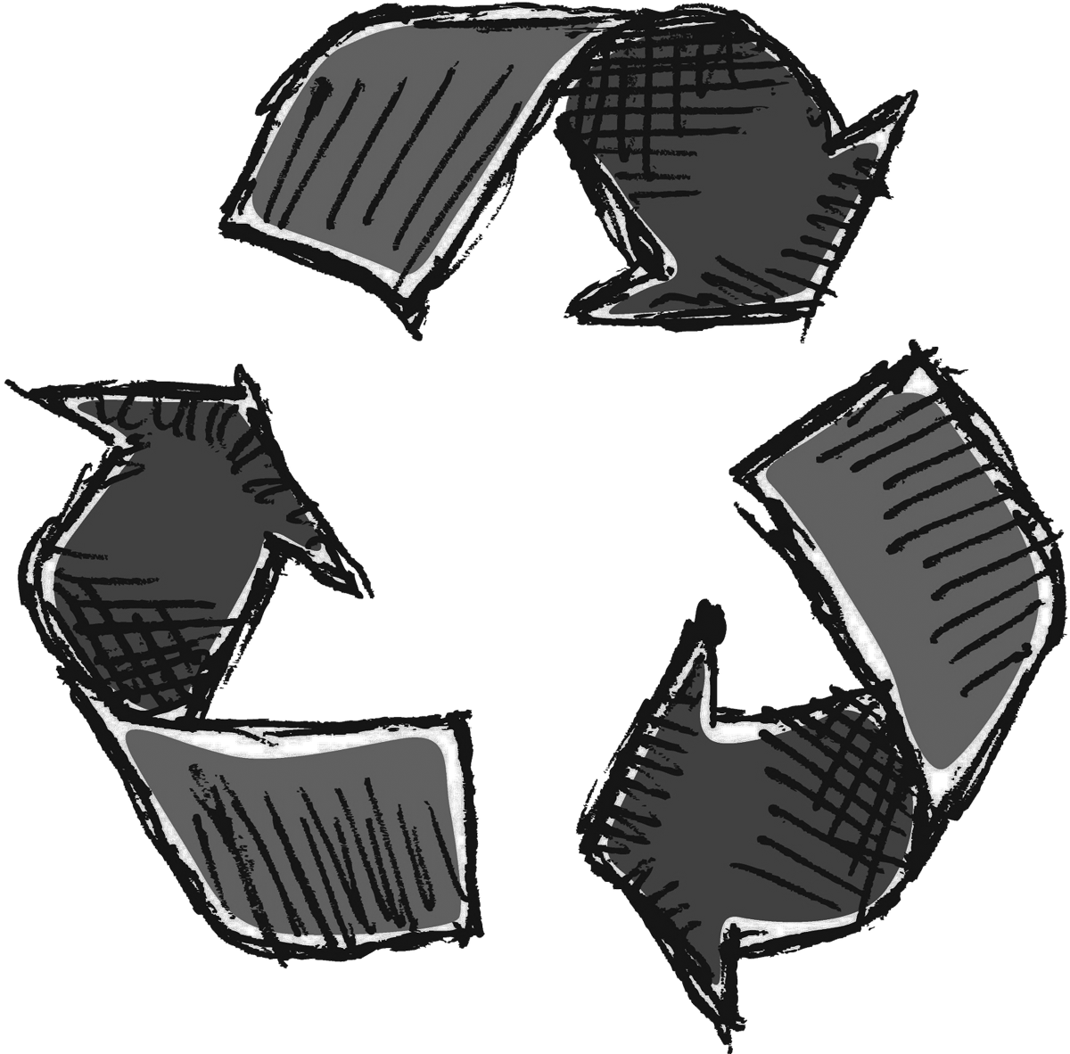 Recycle - Recycle Logo No Background Clipart (1200x1182), Png Download