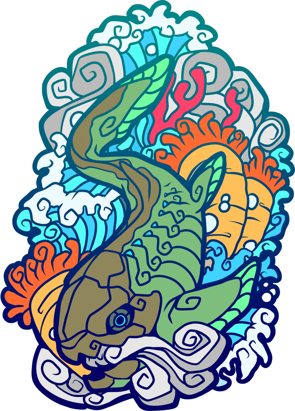 Dunkleosteus - T-shirt Clipart (640x890), Png Download