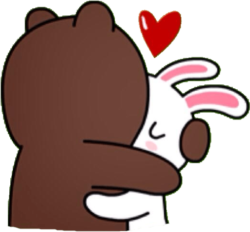 Actually I Must Admit That I Still Do Use The Stickers - Cony And Brown Kiss Clipart (585x625), Png Download