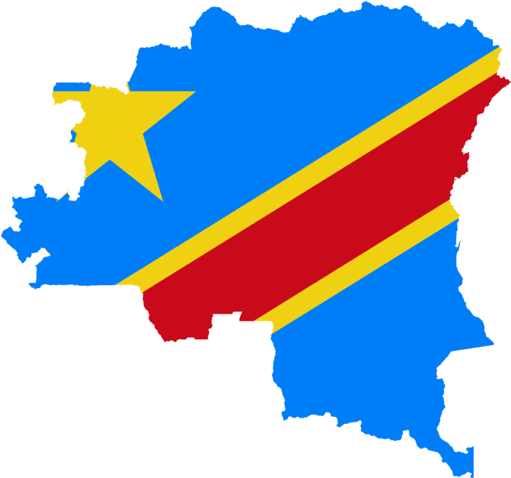 Flag Of The Democratic Republic Of The Congo Flag Of - Democratic Republic Of Congo Flag Map Clipart (750x714), Png Download
