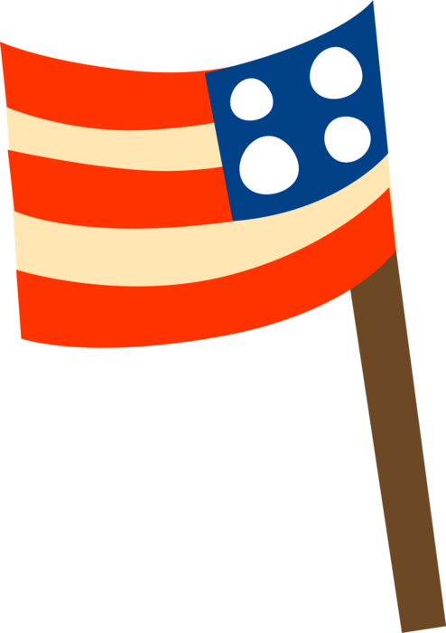 Stars And Stripes Image Illustration Of United Clipart (494x700), Png Download