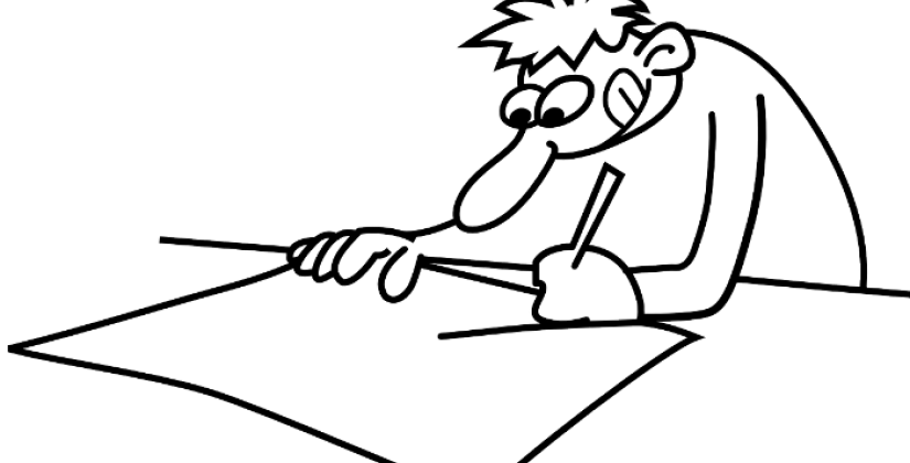 Drawing Creatively Artistic - Cartoon Of Someone Drawing Clipart (825x420), Png Download