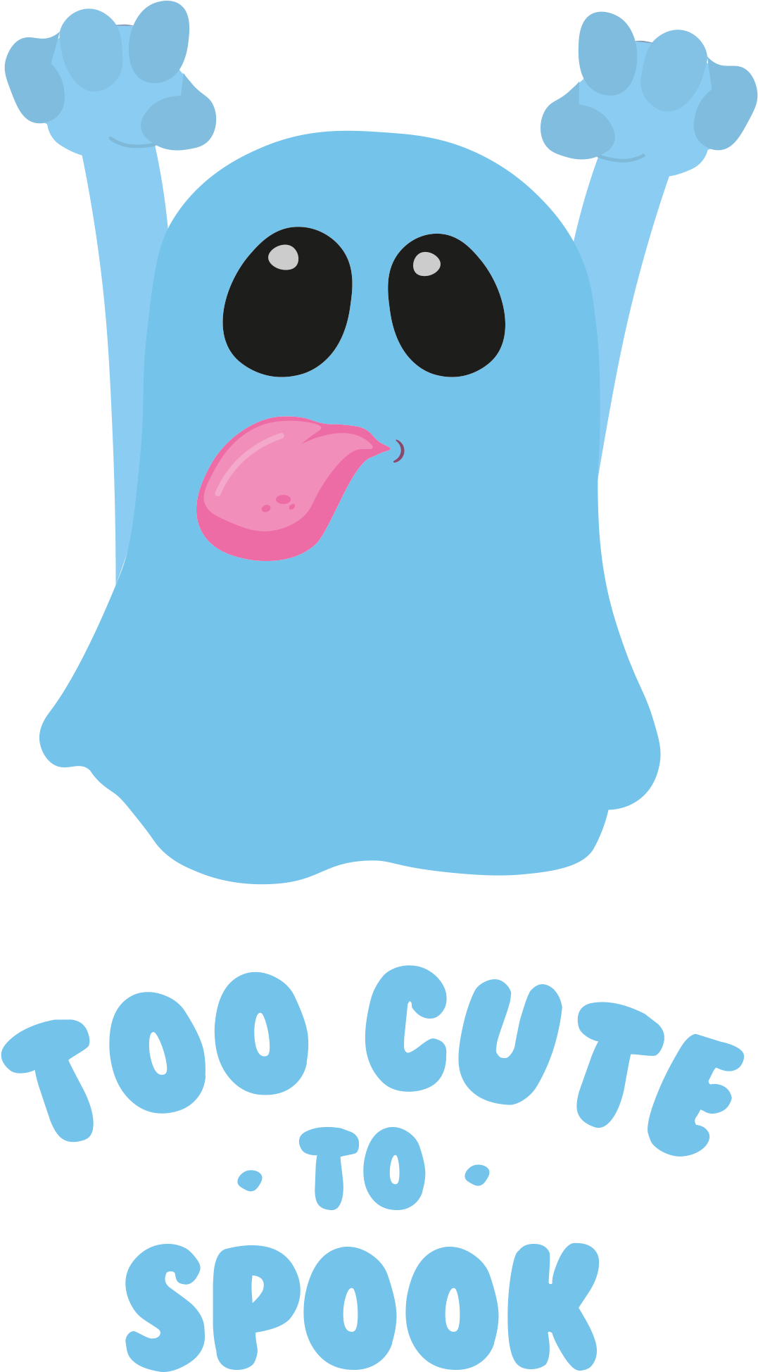 Funny And Cute Ghost Graphic For Halloween - Cartoon Clipart (2000x2000), Png Download