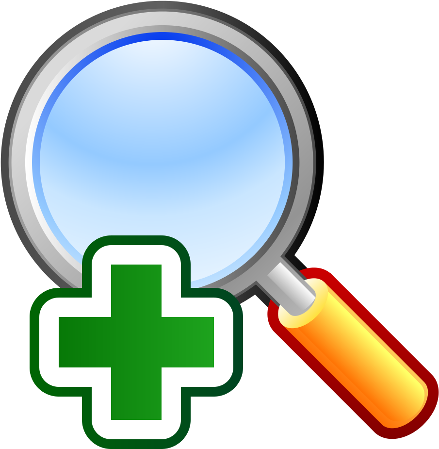 Gtk Zoom In - Clipart Magnifier Png Transparent Png (1024x1024), Png Download