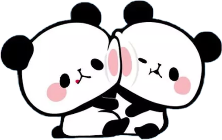 Friend Clipart Bff - Mochi Mochi Panda Love - Png Download (714x451), Png Download