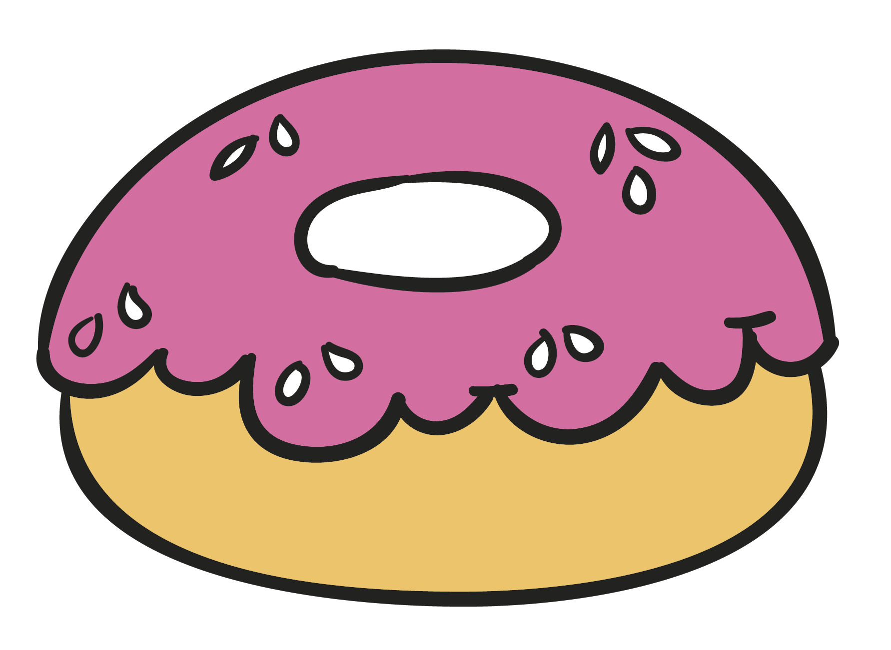 Doughnut Cartoon Clip Art Donut Transprent Png - Clip Art Transparent Png (1783x1302), Png Download