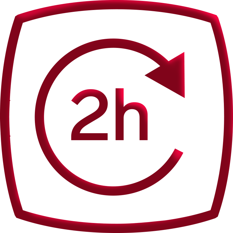 2 Hours Of Use In One Charge - Circle Clipart (768x768), Png Download