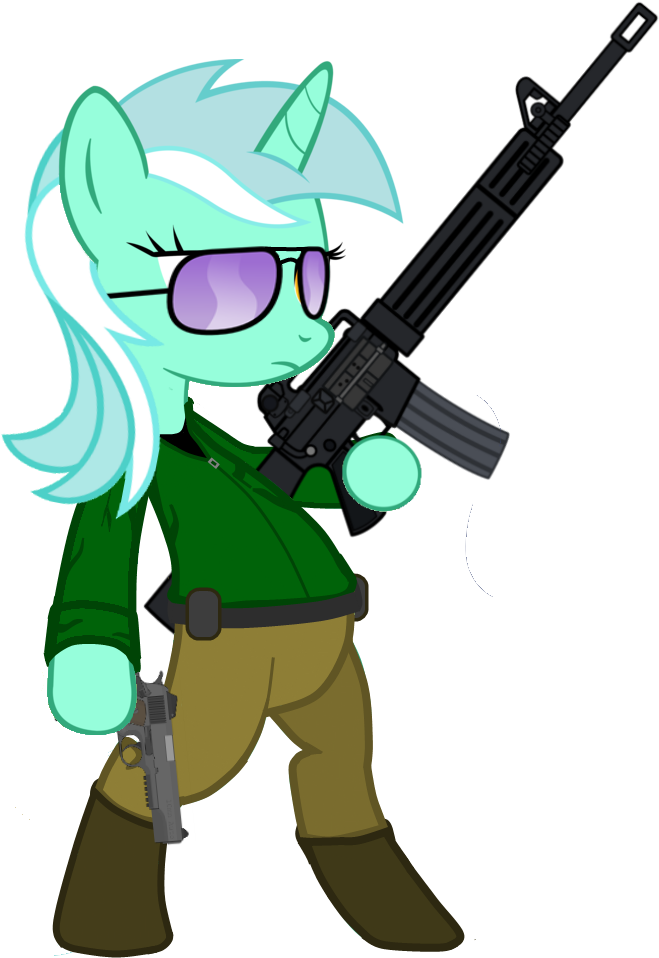 Grimdark Lindy, C7 Lsw, Counter Strike, Dual Wield, - Terrorist Pony Clipart (665x968), Png Download