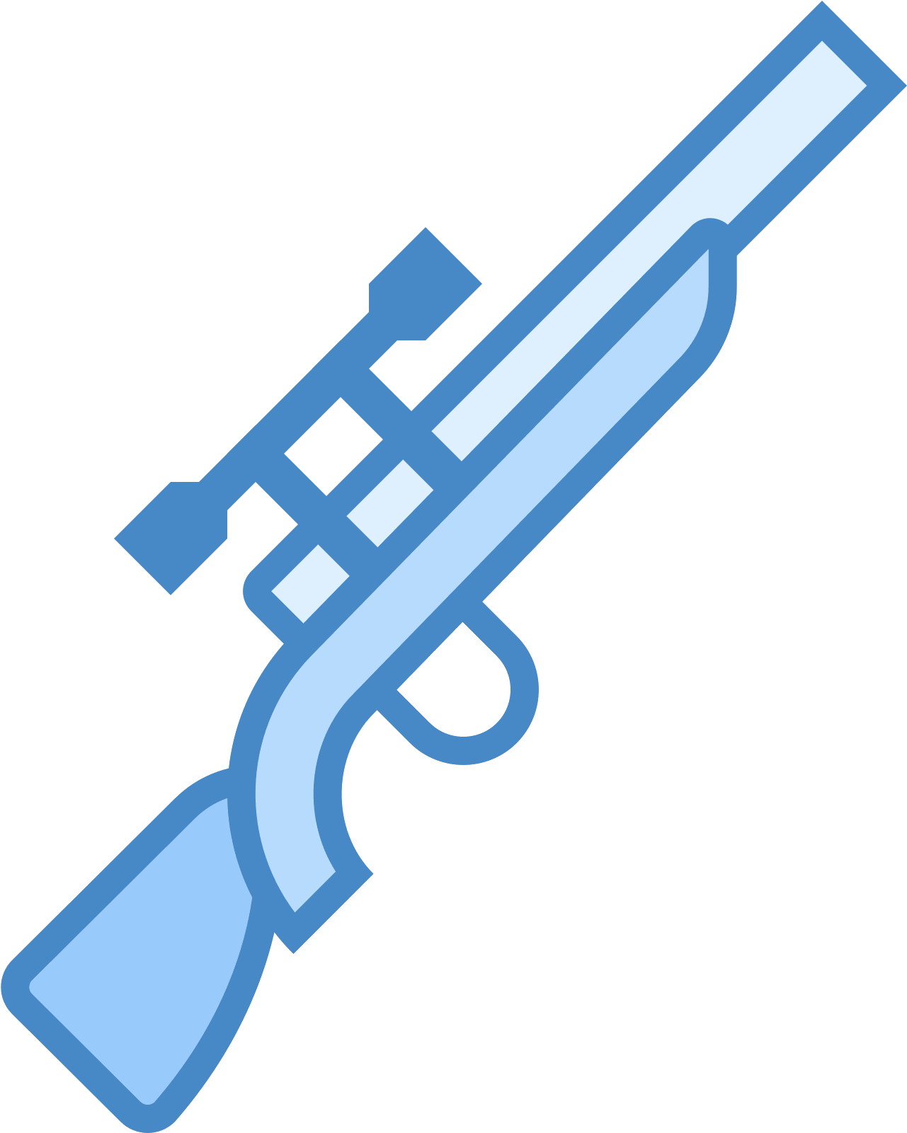 Sniper Rifle Blue Icon - Icon Clipart (1600x1600), Png Download