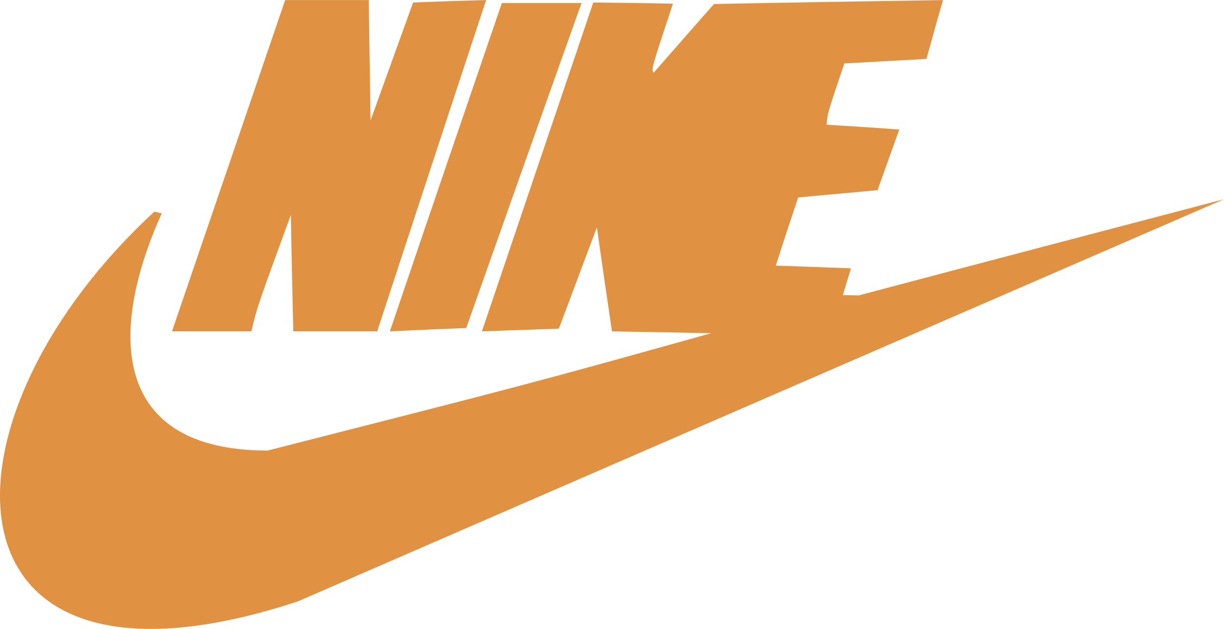 Nike Vector - Nike Logo Png Orange Clipart (800x411), Png Download