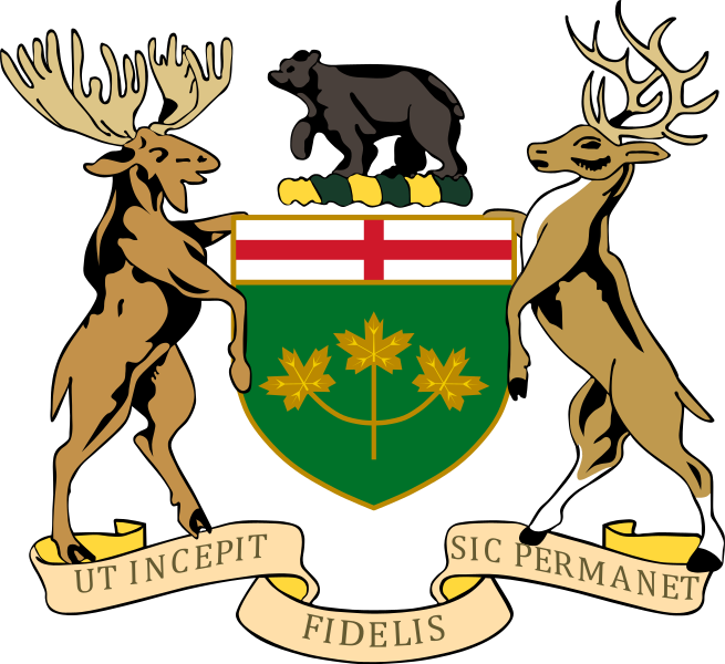 Coat Of Arms Of Ontario - Ontario Coat Of Arms Clipart (655x600), Png Download