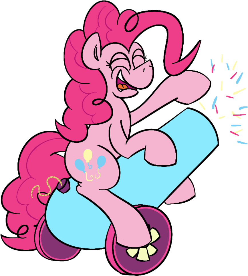 Cowsrtasty, Confetti, Party Cannon, Pinkie Pie, Safe, - Cartoon Clipart (1017x1024), Png Download