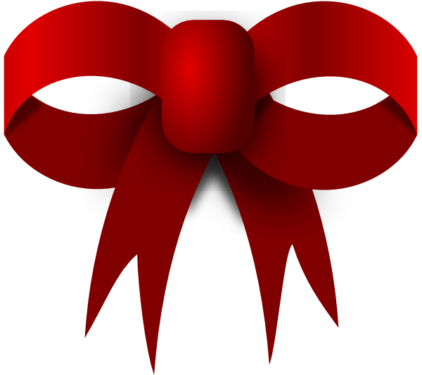 Red Bow Clip Art At Clker - Clip Art - Png Download (600x542), Png Download