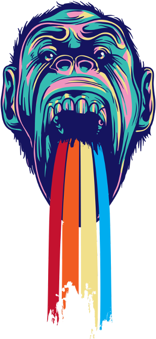 Ape Design Clipart (480x678), Png Download