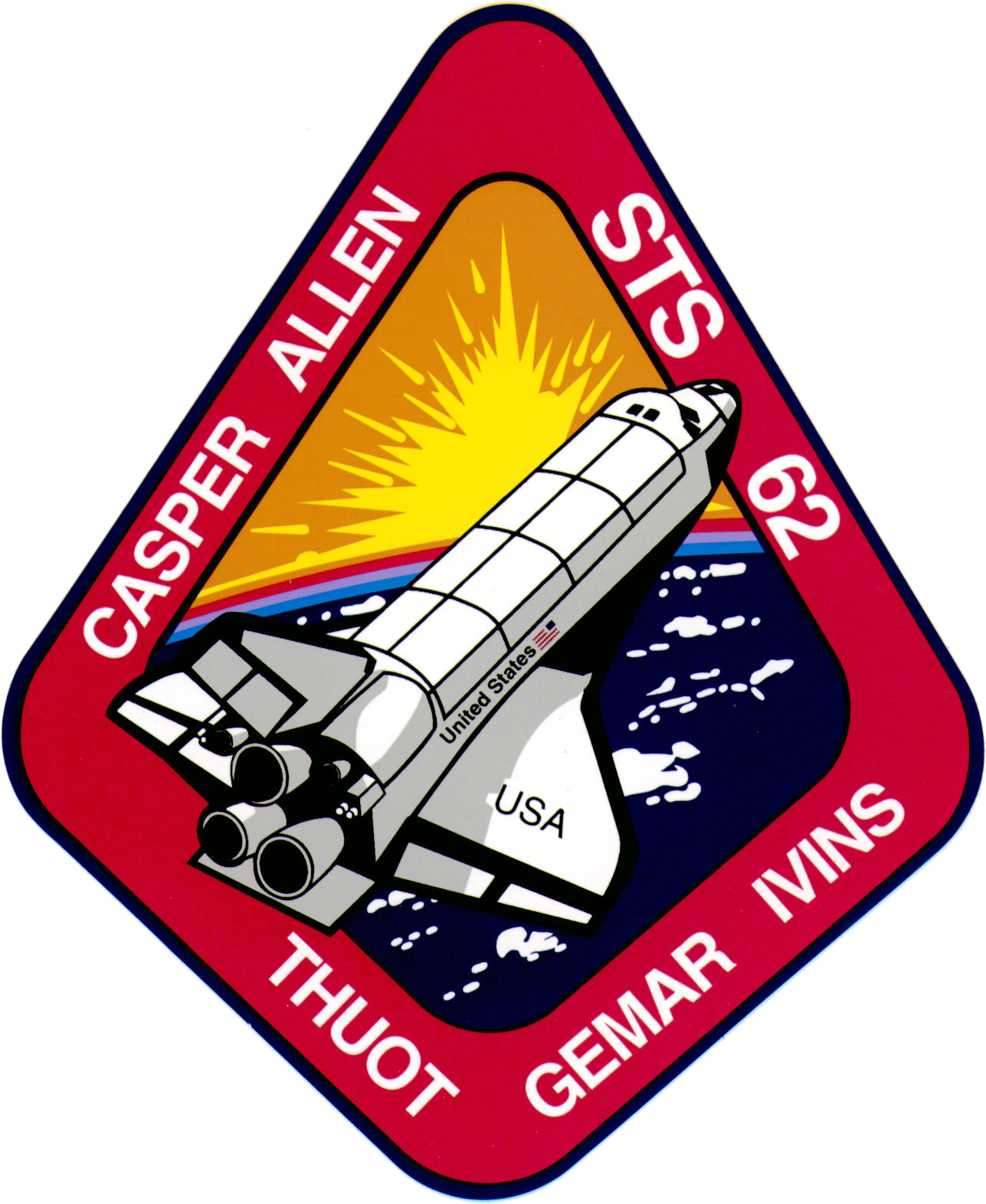 Sts 62 Patch Clipart (638x767), Png Download