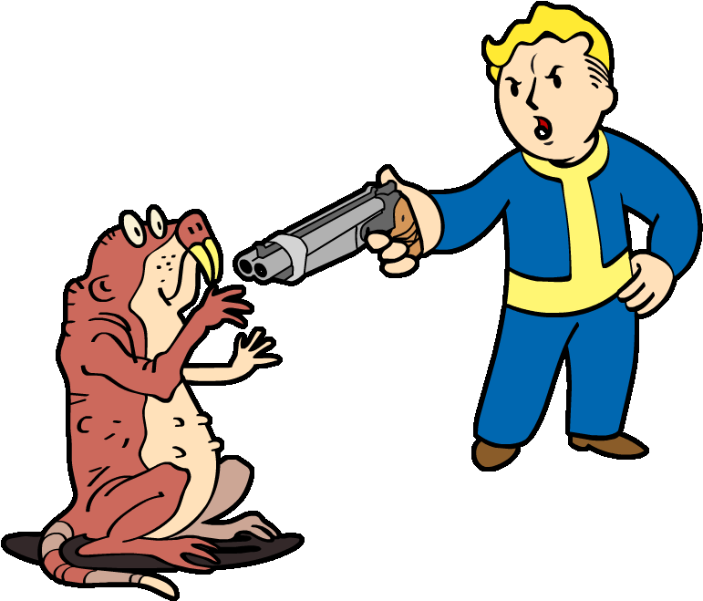 Tea Time - Fallout - Vault Boy Poster Poster Print, Clipart (818x695), Png Download