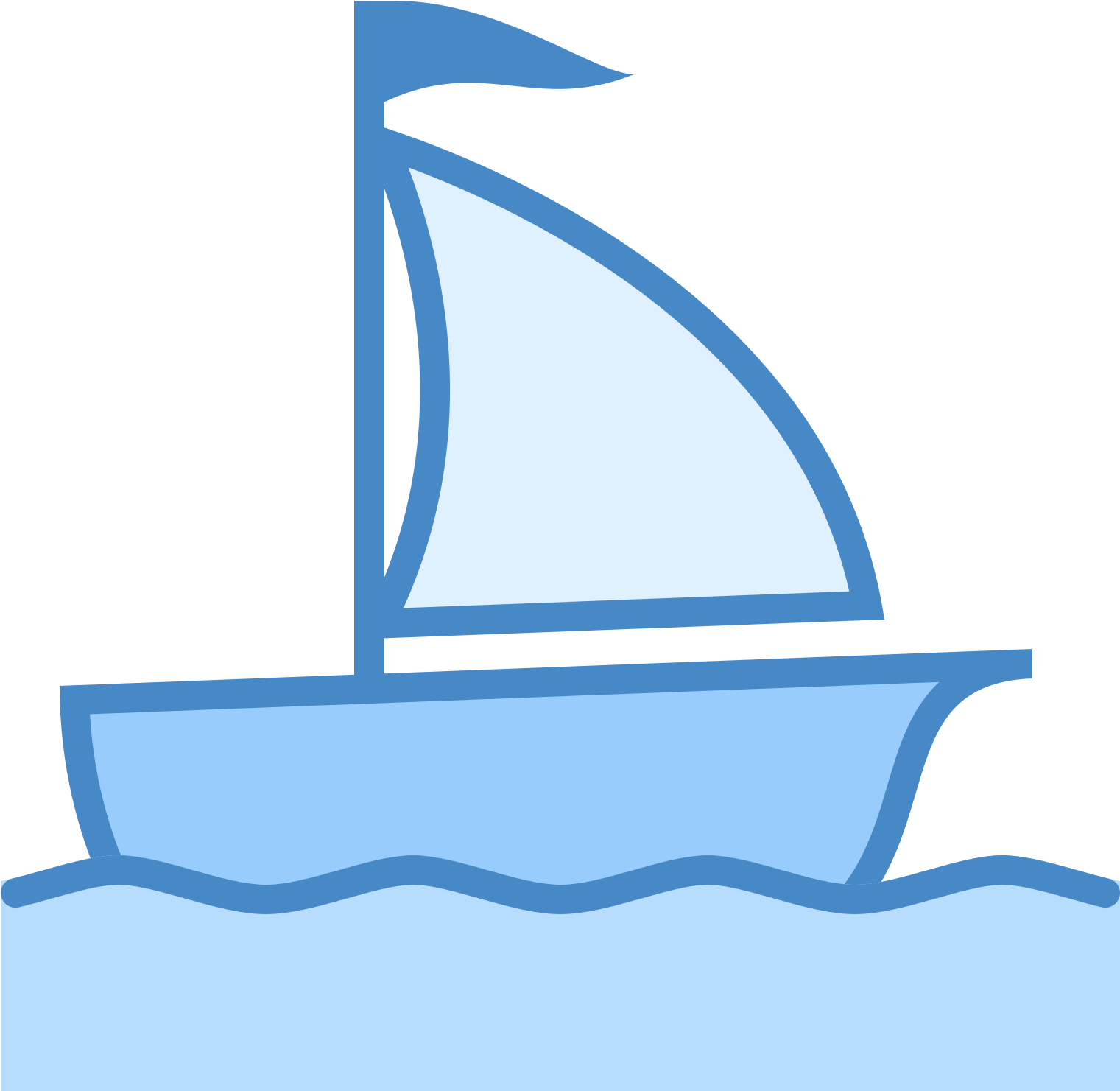 Sailboat Clipart Little Boat - Sail Boat Clip Art - Png Download (1600x1600), Png Download