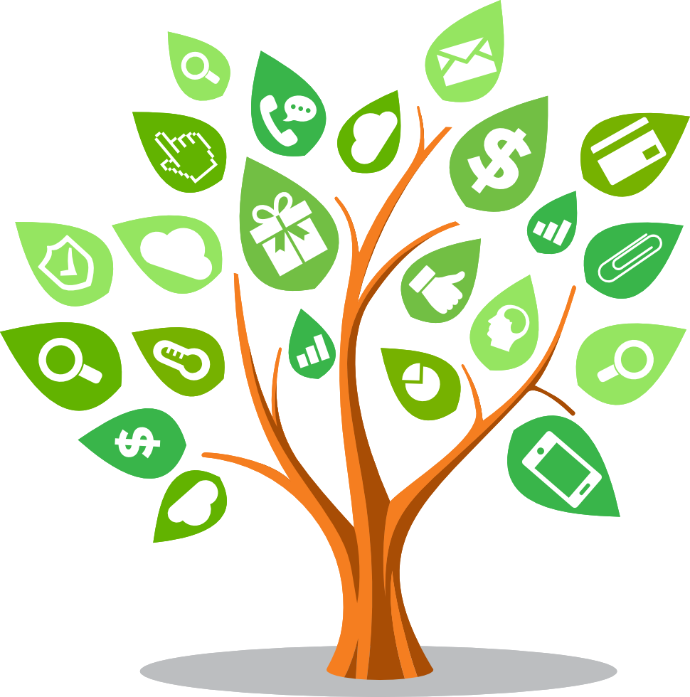 Cloud Fundraising Etapestry Free Online Fundraising - Corporate Social Responsibility Tree Clipart (970x980), Png Download