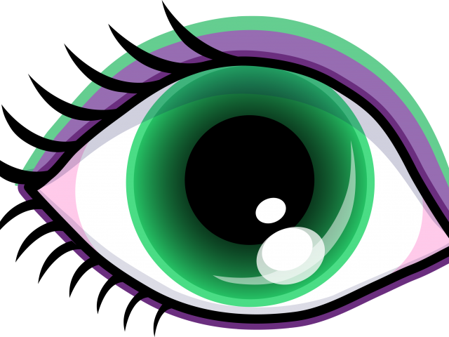 Girl Clipart Eye - Clip Art Green Eyes - Png Download (640x480), Png Download