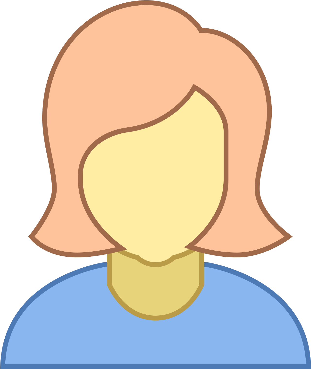 It's A Simplified Portrait Of A Head Bearing A Female - Female Portrait Icon Clipart (1600x1600), Png Download