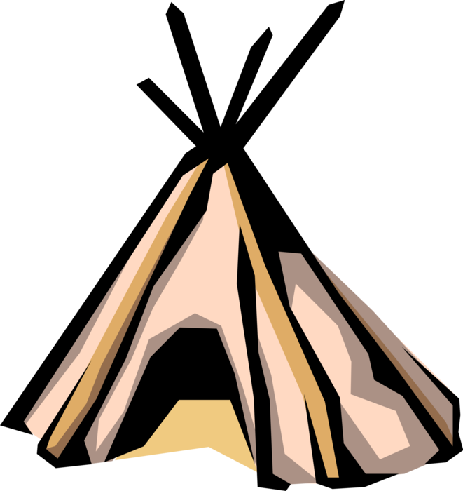 Indian Teepee Tent Image Illustration Of North - Tipi Clipart (661x700), Png Download