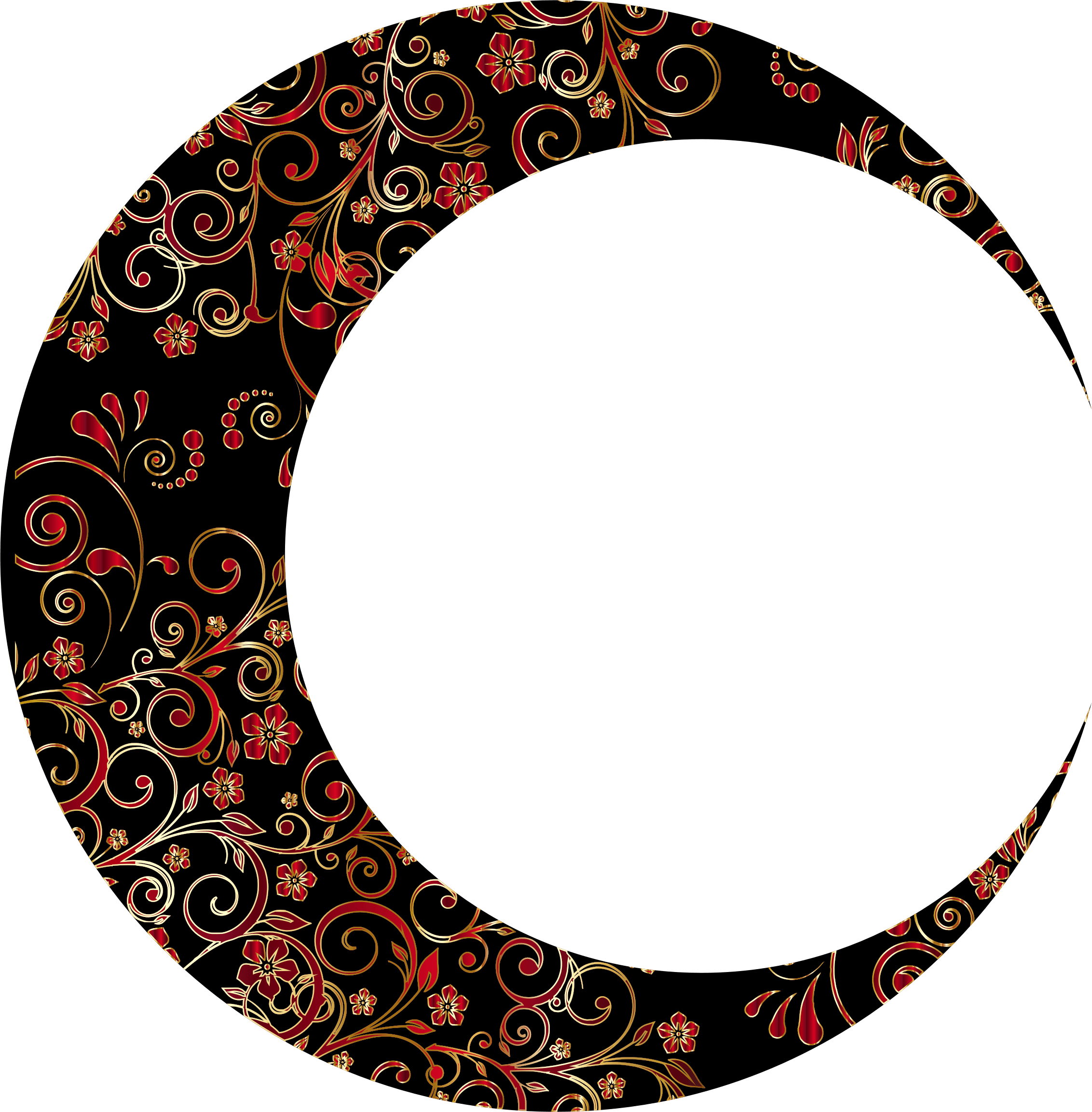 Clipart - Crescent Moon Gold Clipart Png Transparent Png (2264x2304), Png Download