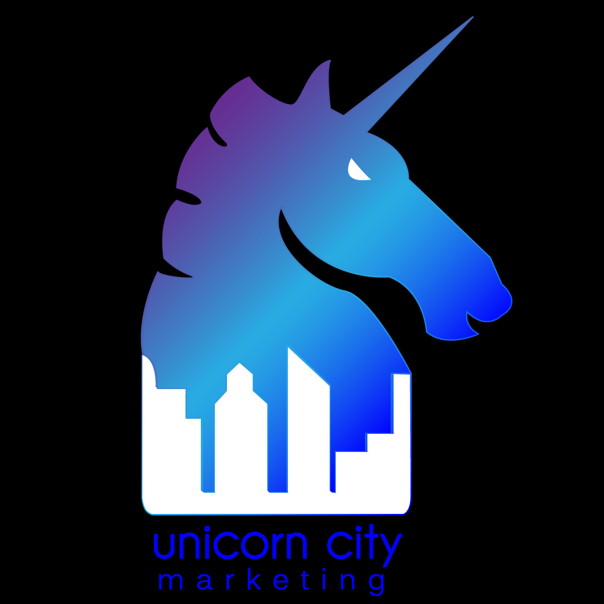 Unicorn City Marketing Logo - Graphic Design Clipart (1200x1200), Png Download