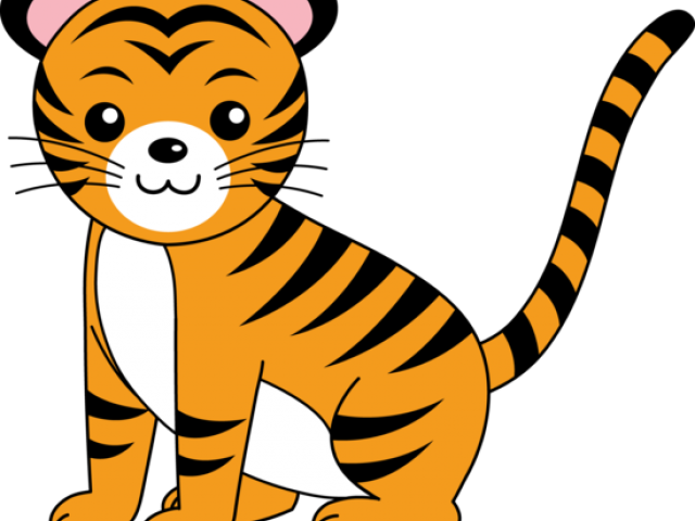 Cute Clipart Tiger - Clip Art Tiger - Png Download (640x480), Png Download