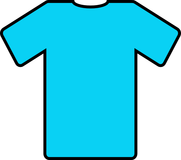 Blue T Shirt Clip Art At Clkercom Vector Online Royalty - Blue Green Plain Shirt - Png Download (600x531), Png Download