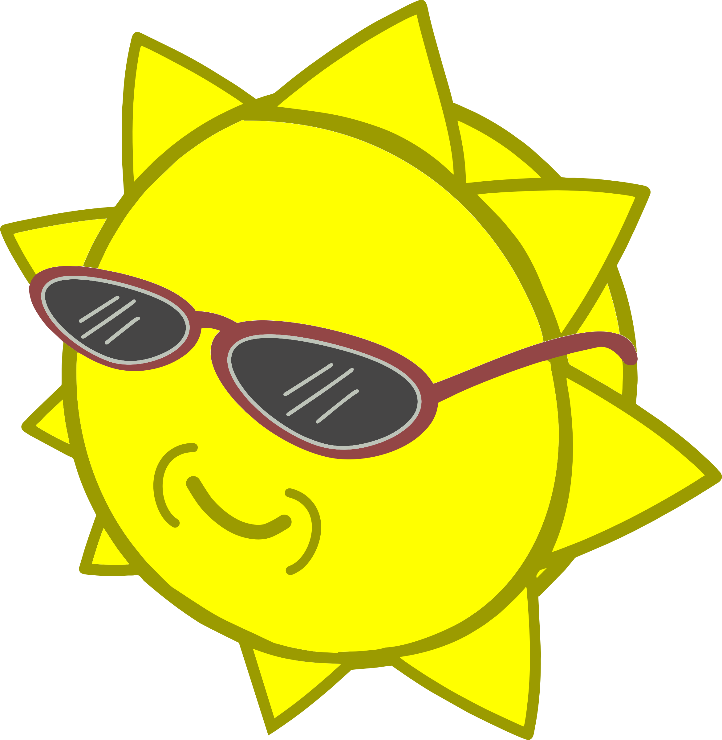 Cool Sun Jpg Free Stock - Partry Clipart (2344x2400), Png Download