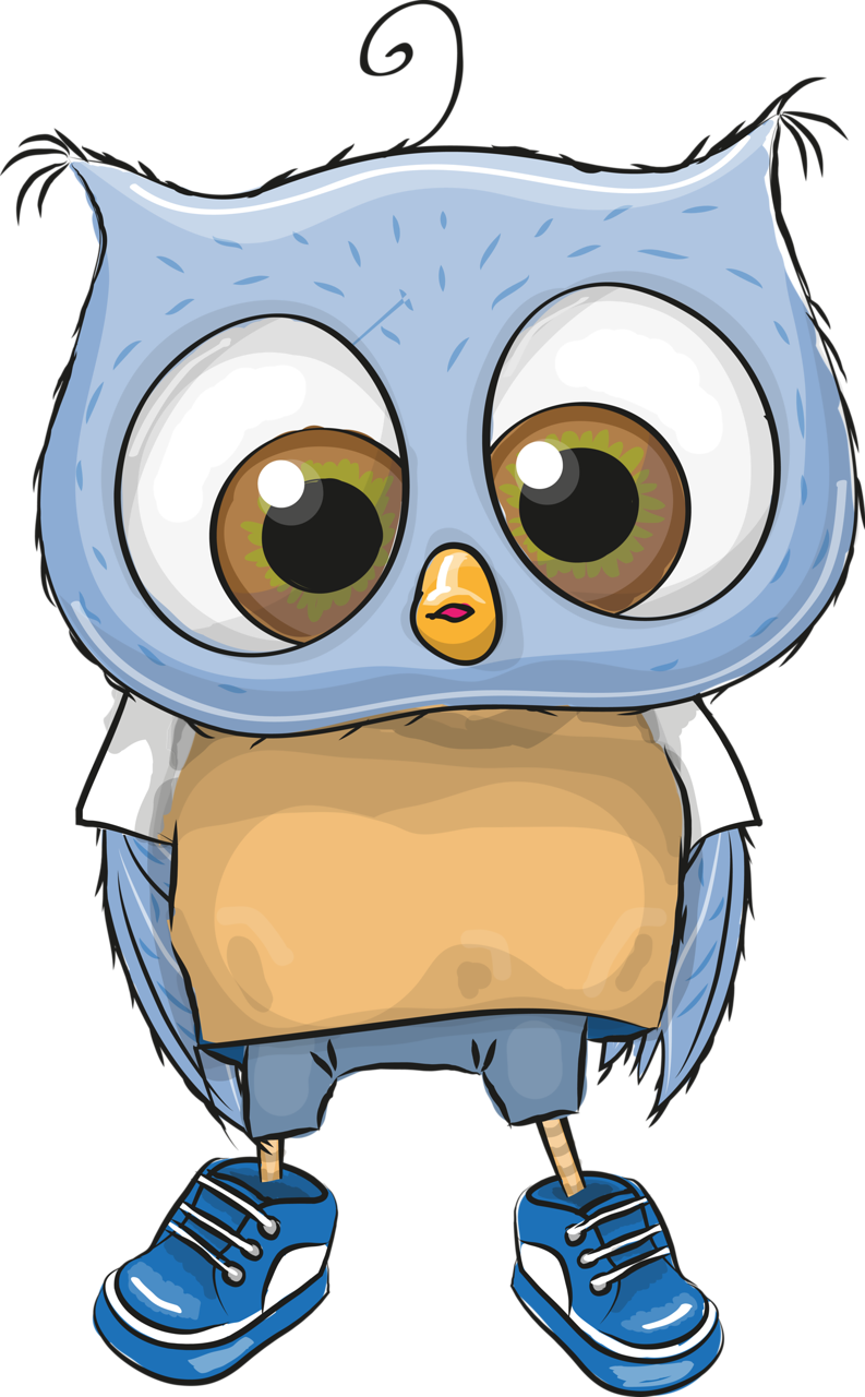 Clipart Friends Companion - Cute Cartoon Tribal Girl And Owl - Png Download (793x1280), Png Download