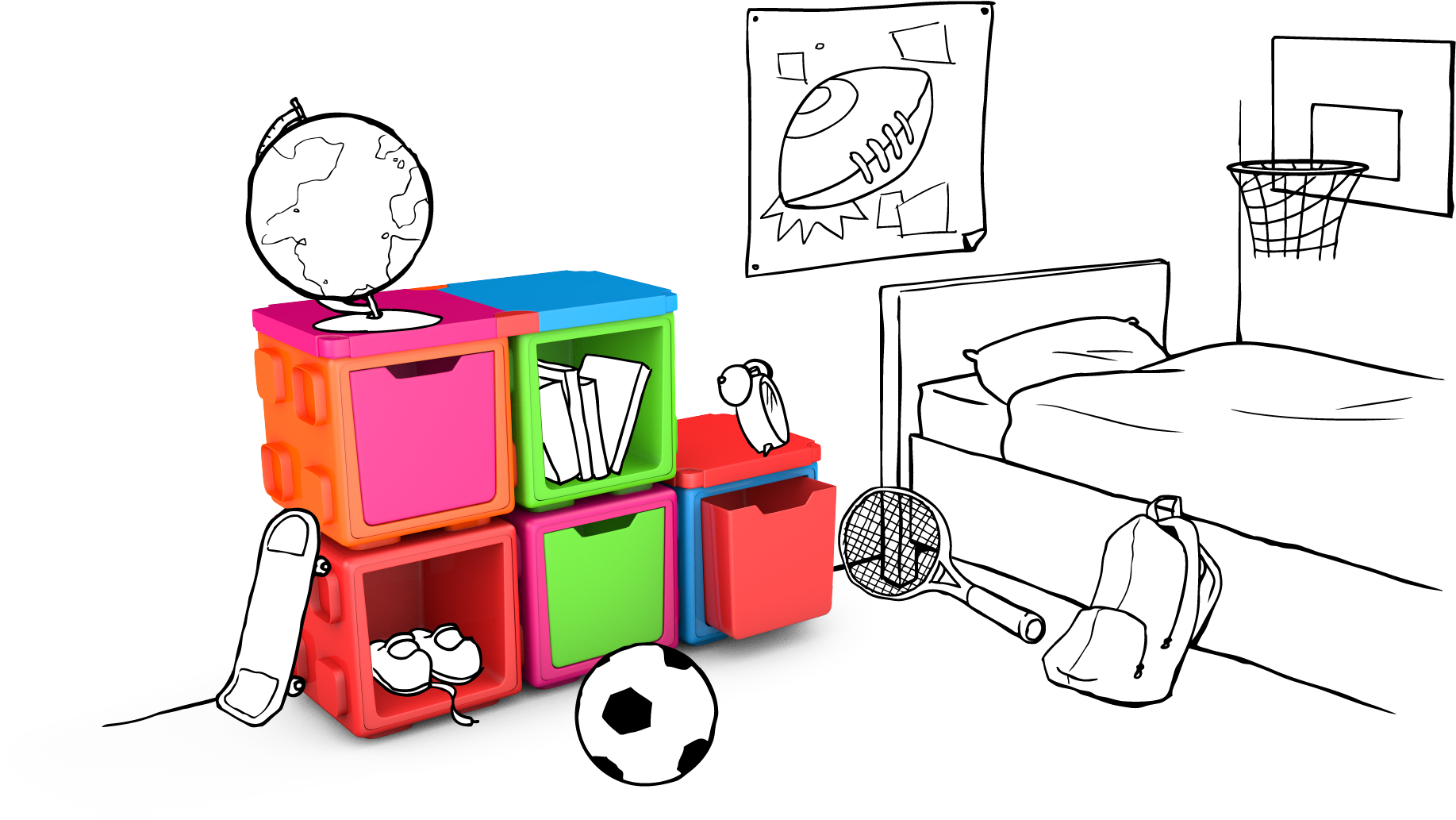 Complete Your Box With A Boxtop - Cartoon Clipart (2066x1163), Png Download