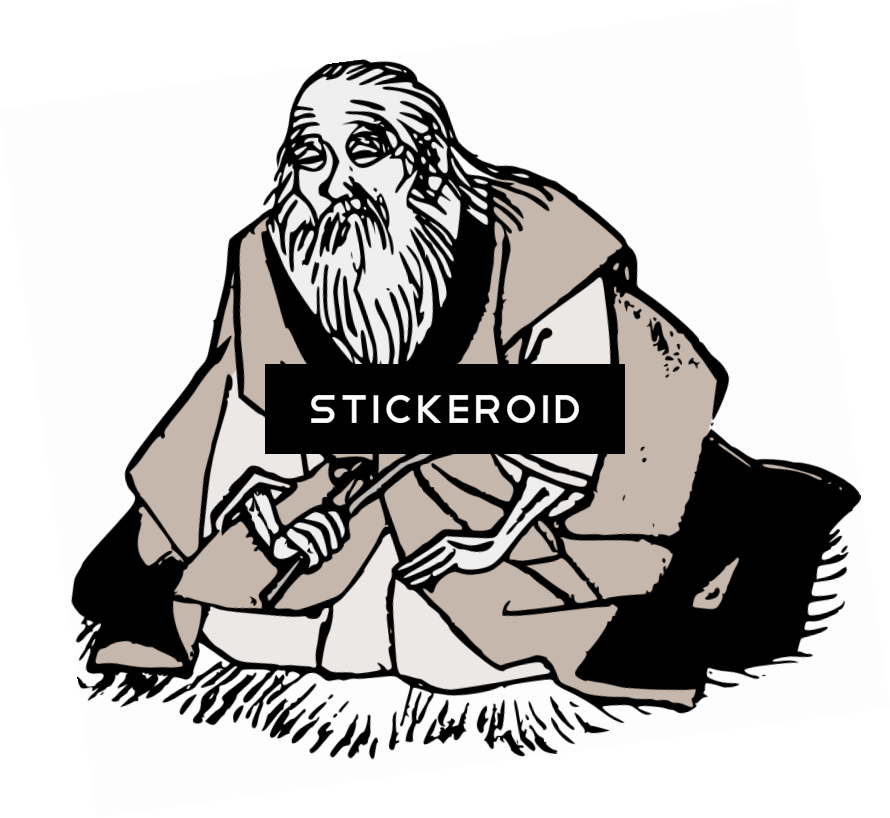 Wise Man People - Japan Old Man Png Clipart (890x818), Png Download