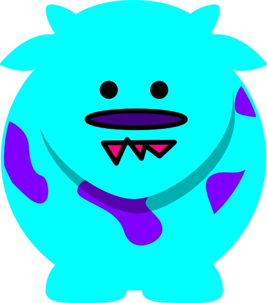 Blue Monster Svg Clip Arts 528 X 598 Px - Png Download (528x598), Png Download