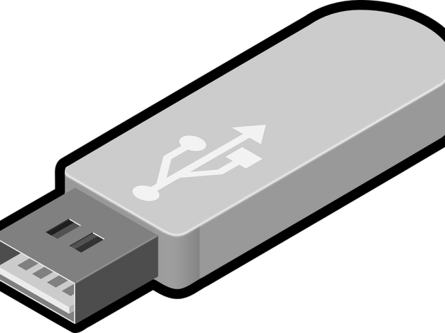 Usb Flash Clipart Computer Usb - Usb Flash Drive Clipart - Png Download (640x480), Png Download
