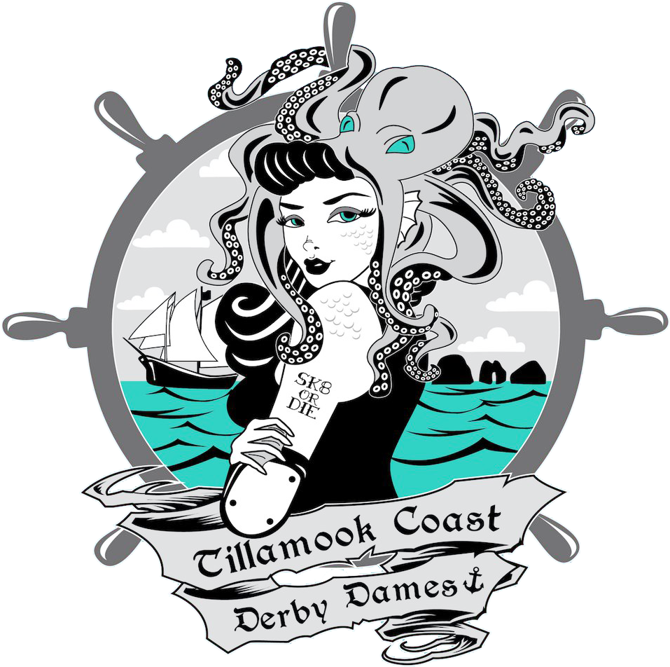 Roller Derby Team Sets Inaugural Bout - Tillamook Clipart (1004x994), Png Download