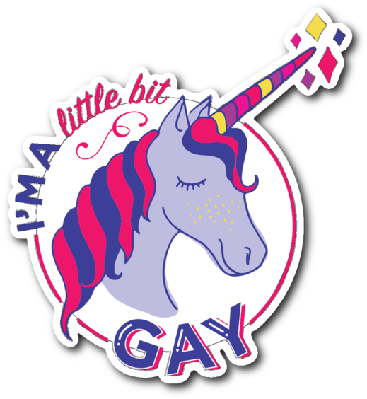 "i'm A Little Bit Gay" Vinyl Sticker Newmusicaltheatre - Sticker Clipart (600x600), Png Download