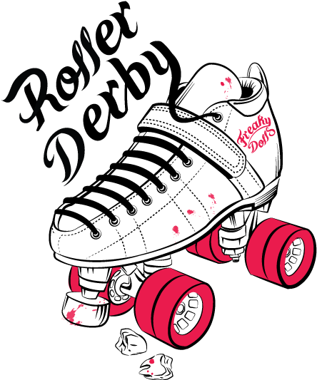 Roller Derby Team - Roller Derby Skate Illustration Clipart (500x773), Png Download