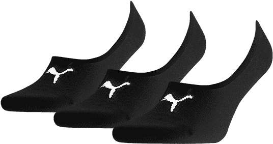 Puma Unisex Footie 6-paar Zwart Clipart (600x600), Png Download