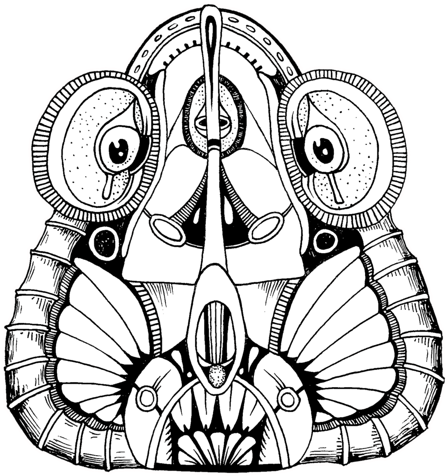 Sub Outline - Ink Clipart (1000x1087), Png Download