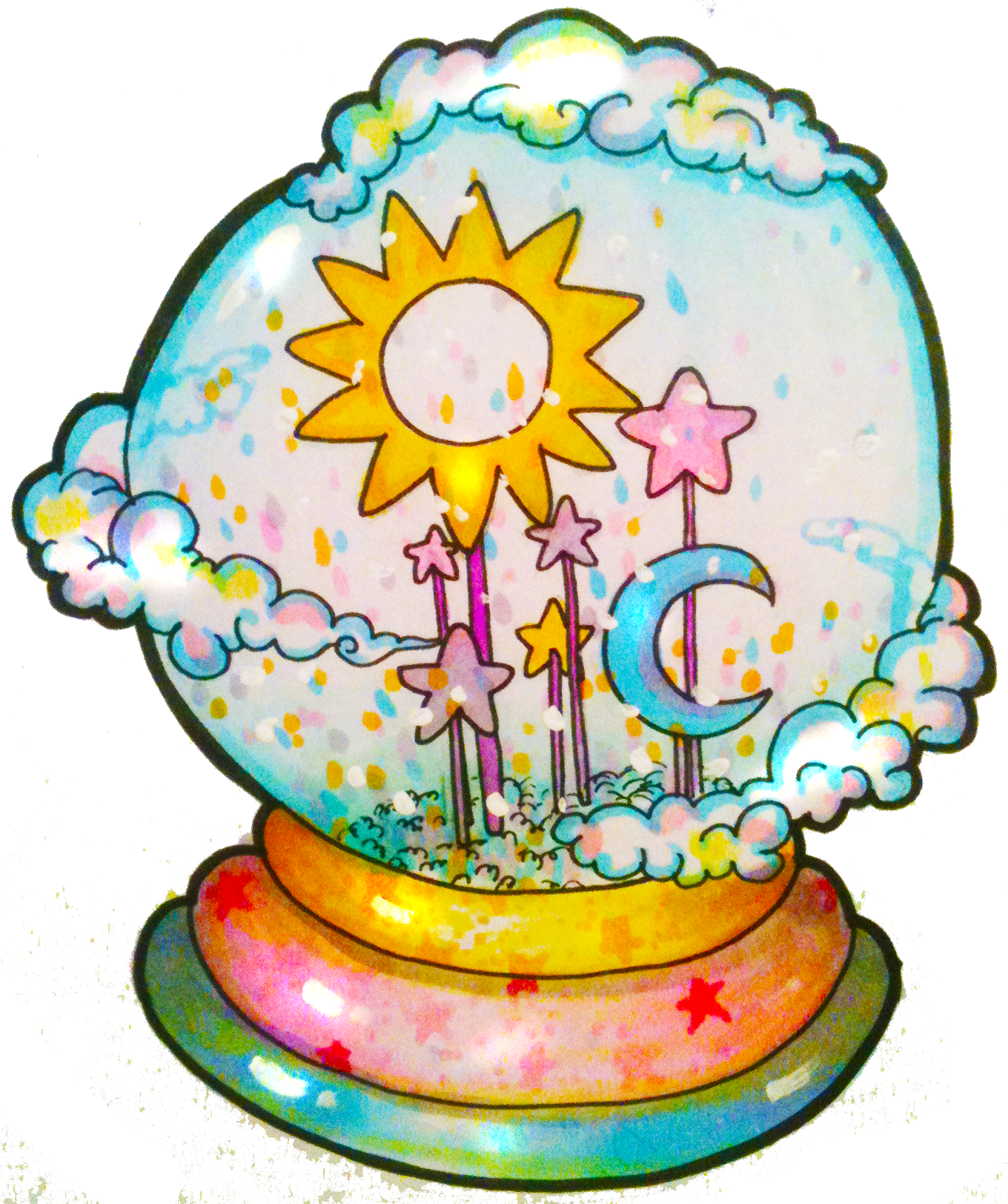 To Venture To The Other Snow Globes On The Shelf In - Snow Clipart (1360x1624), Png Download