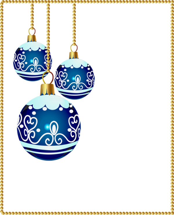 New Year And Christmas Frames - Blue Clipart (600x740), Png Download