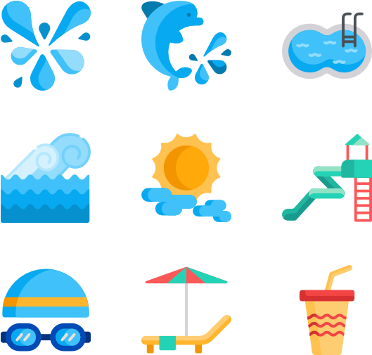 Water Park - Icon Clipart (600x564), Png Download