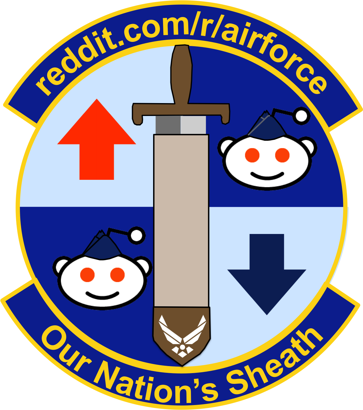 In Squadron Logo Format With Official Air Force Colors Clipart (1302x1480), Png Download