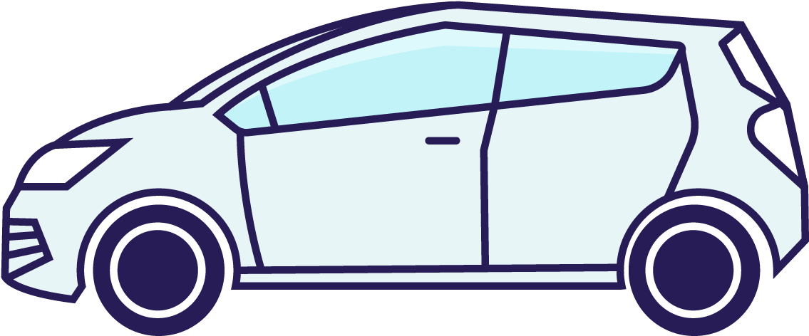 Tony - Normal Hackback Car Top View Icon Png Clipart (1417x625), Png Download